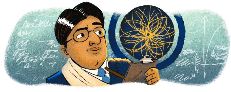 A google doodle commemorating S. N. Bose